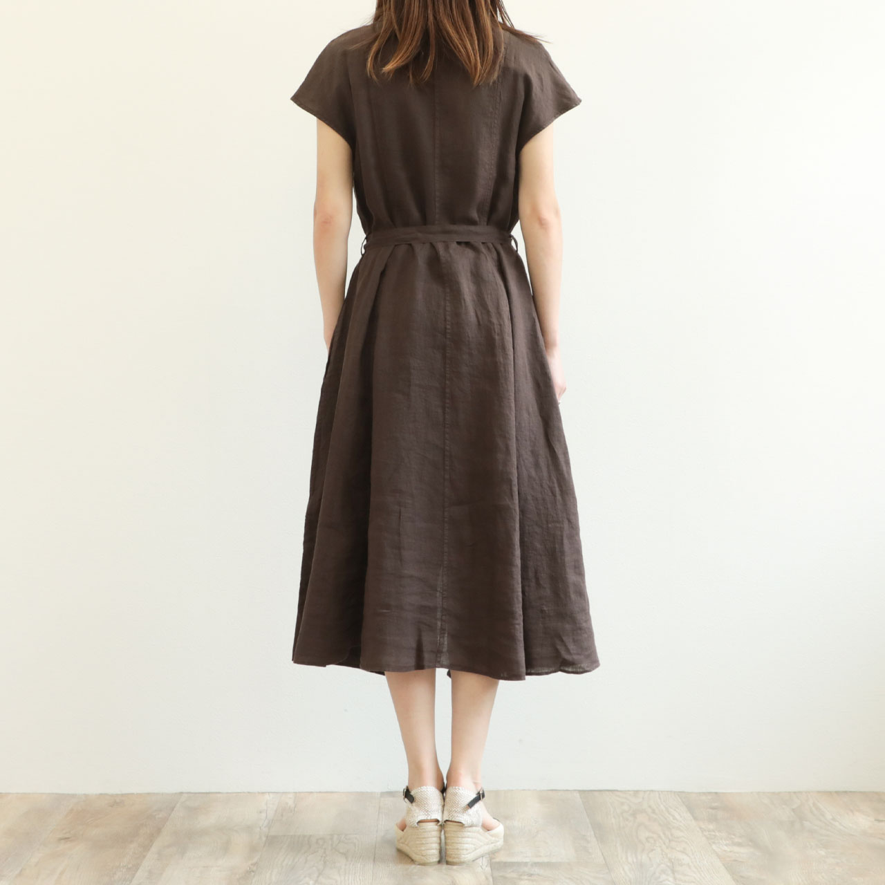 ROBERT FRIEDMANロベルト フリッドマン <br>FLORE ウールライク フレアスリーブ バンドカラー シャツワンピース 24542000054【SALE30】 ROBERT FRIEDMANロベルト フリッドマン <br>FLORE ウールライク